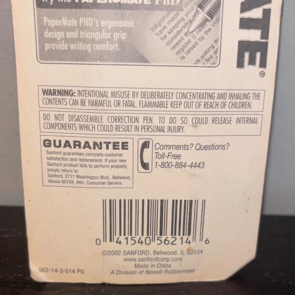 Paper Mate | AutoFlo | All Purpose‎ Correction Pen | Liquid Paper | New | 2002